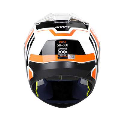 CASCO SHAFT SH-560 DUELO BLANCO NARANJA NEON