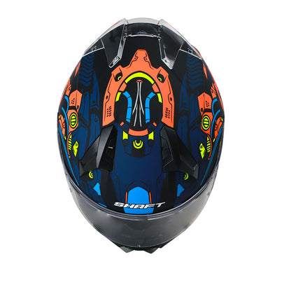 CASCO SHAFT SH-560 MACHINA MATE NEGRO NARANJA NEON