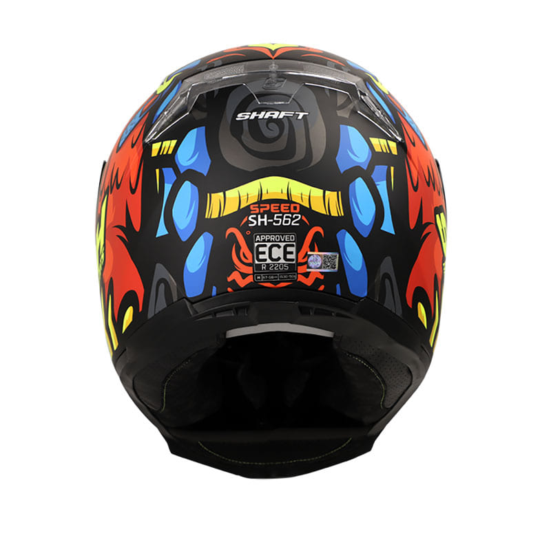 CASCO SHAFT SH-562 SPEED MATE NEGRO NARANJA NEON VISOR HUMO