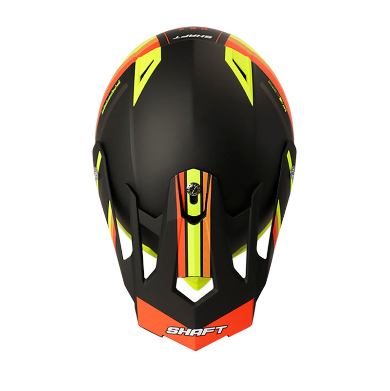 CASCO SHAFT SH-MX33 RAPTOR DEX MATE NEGRO NARANJA NEON