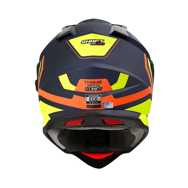 CASCO SHAFT SH-MX370DV PRO THEME AZUL NAVY AMARILLO NEON