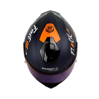 CASCO SHAFT SH-620C EVO APEX PRO NEGRO AZUL NARANJA PLATA