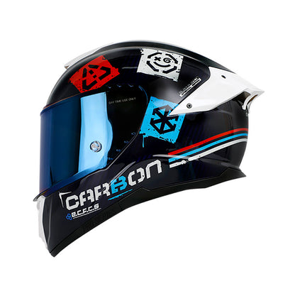CASCO SHAFT SH-620C EVO STENCIL AZUL NAVY VISOR IRIDIUM