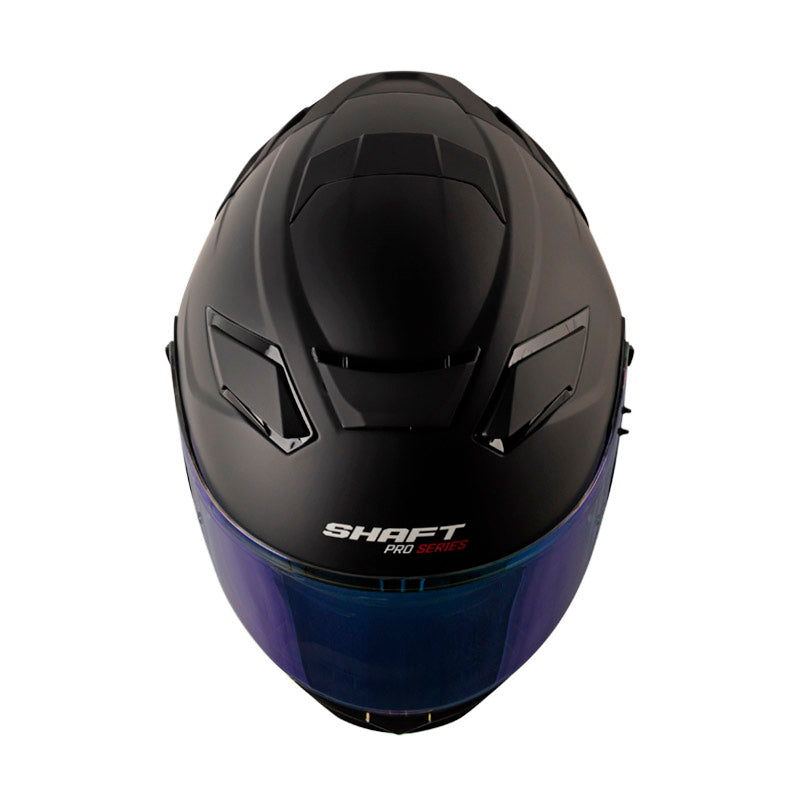 CASCO SHAFT SH-606SP PRO SOLID MATE NEGRO AZUL VISOR REVO