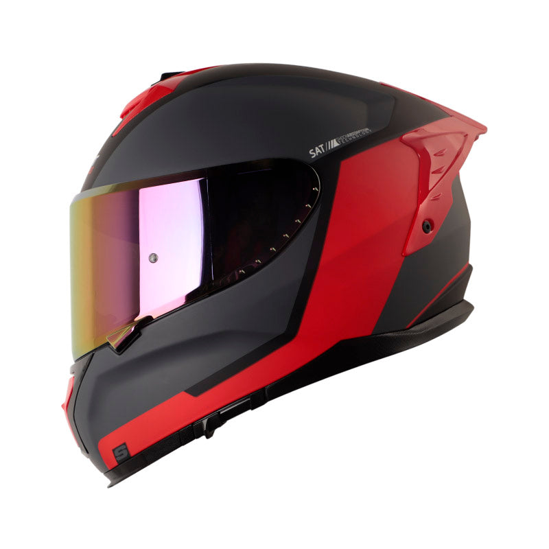 CASCO SHAFT SH-610DV PRO LOCK MATE ROJO GRIS VISOR IRIDIUM