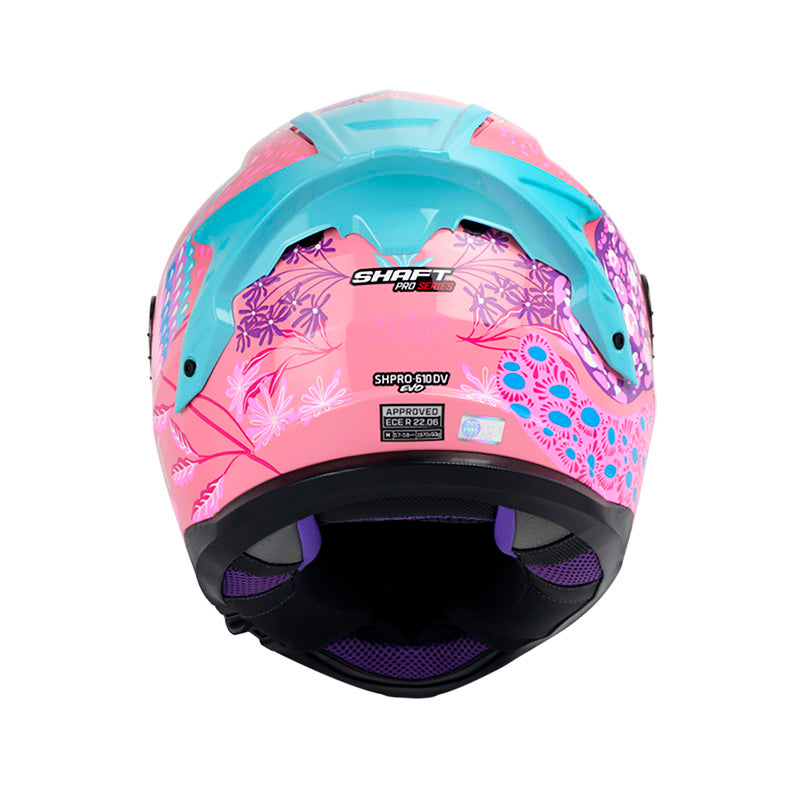 CASCO SHAFT SH-610EVO BLOOM ROSADO FUCSIA VISOR IRIDIUM