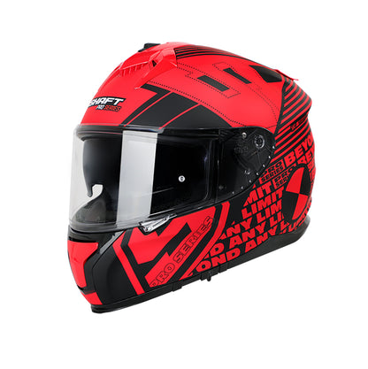 CASCO SHAFT SH-610DV PRO ZIGOR MATE NEGRO ROJO