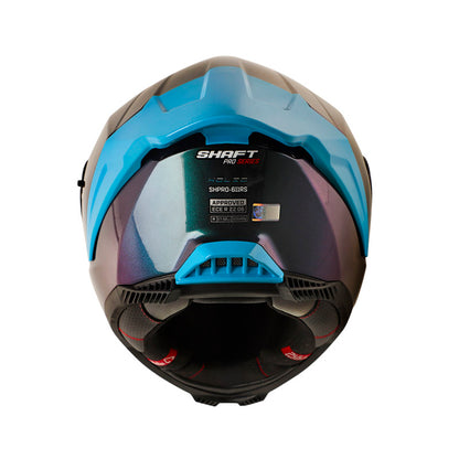CASCO SHAFT SH-611RS PRO XOLID CAMALEON AZUL VISOR IRIDIUM