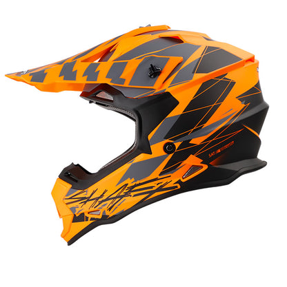 CASCO SHAFT SH-MX08 ZTORM MATE NARANJA NEON GRIS