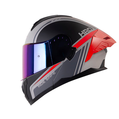 CASCO HRO HRO-3480DV EVO COLD MATE GRIS ROJO VISOR IRIDIUM