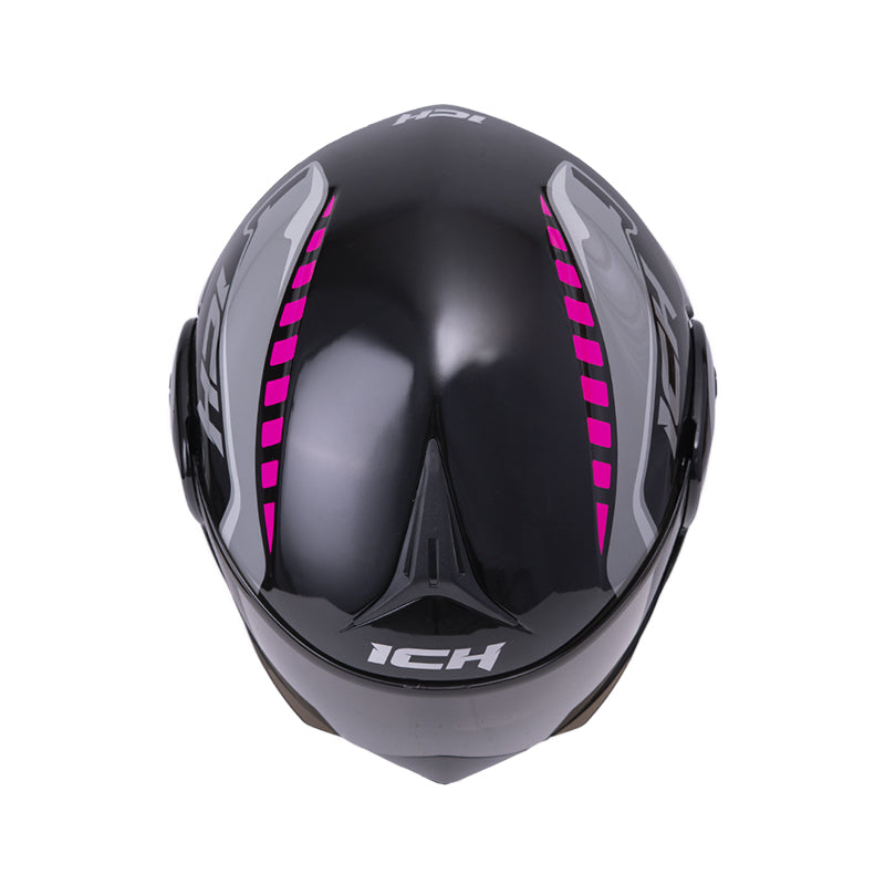 CASCO ICH ICH-3110DV ROBOTO MATE NEGRO FUCSIA VISOR HUMO