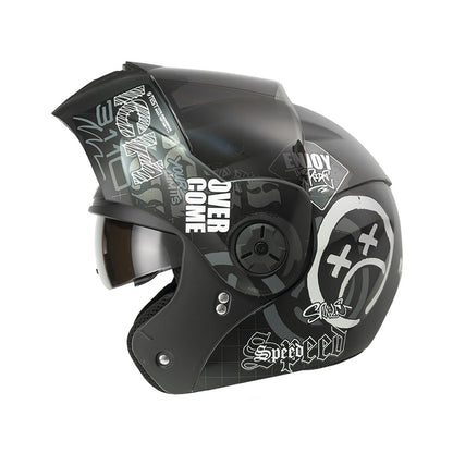 CASCO ICH ICH-3110DV RANDOM MATE NEGRO PLATA VISOR RD