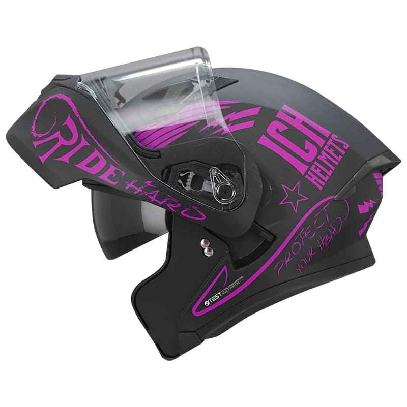 CASCO ICH ICH-3120DV SQUAD MATE NEGRO FUCSIA NEON