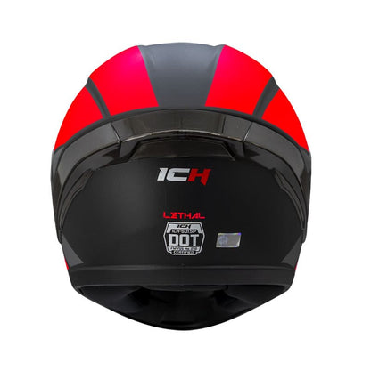 CASCO ICH ICH-501SP LETHAL MATE NEGRO ROJO