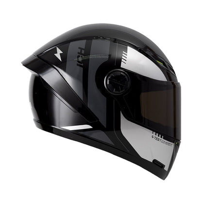 CASCO ICH ICH-501SP SHOT NEGRO PLATA HUMO