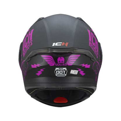 CASCO ICH ICH-3120DV SQUAD MATE NEGRO FUCSIA NEON