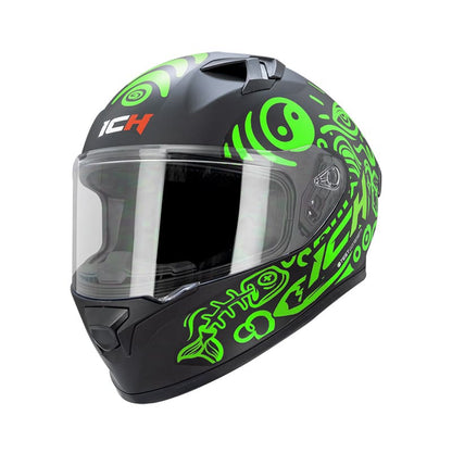 CASCO ICH ICH-503SP MARK MATE NEGRO VERDE NEON