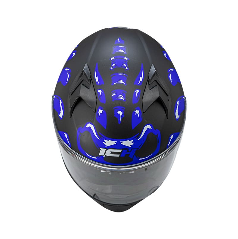 CASCO ICH ICH-503SP SKULLER MATE NEGRO AZUL