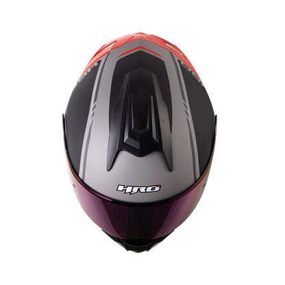 CASCO HRO HRO-3480DV EVO COLD MATE GRIS ROJO VISOR IRIDIUM