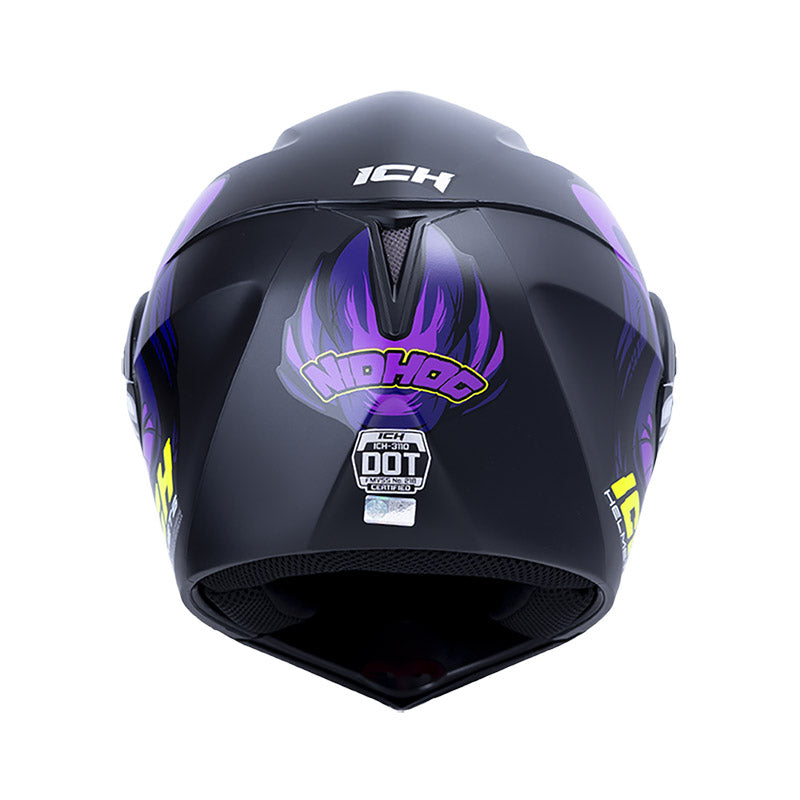 CASCO ICH ICH-3110DV NIDHOG MATE NEGRO MORADO VISOR RAMDON