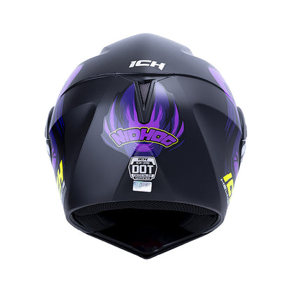 CASCO ICH ICH-3110DV NIDHOG MATE NEGRO MORADO VISOR RAMDON