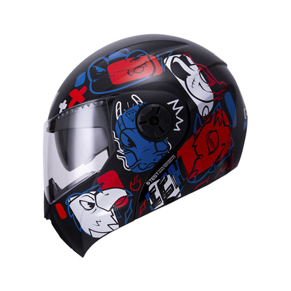 CASCO ICH ICH-3110S WILD SOUL MATE NEGRO ROJO