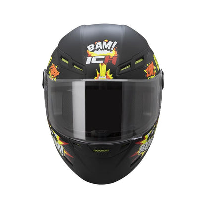 CASCO ICH ICH-501SP BOOM MATE NEGRO AMARILLO NEON