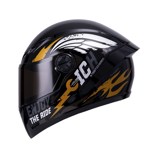 CASCO ICH ICH-501SP CRANK MATE NEGRO NARANJA NEON VISOR HUMO