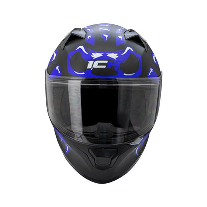 CASCO ICH ICH-503SP SKULLER MATE NEGRO AZUL