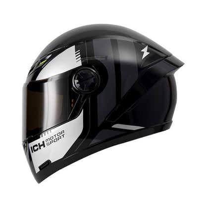 CASCO ICH ICH-501SP SHOT NEGRO PLATA HUMO