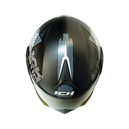 CASCO ICH ICH-3110DV RANDOM MATE NEGRO PLATA VISOR RD