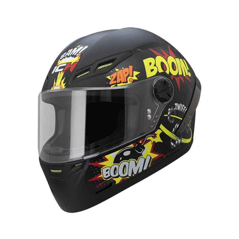 CASCO ICH ICH-501SP BOOM MATE NEGRO AMARILLO NEON