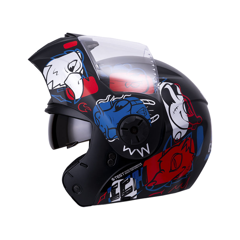 CASCO ICH ICH-3110S WILD SOUL MATE NEGRO ROJO