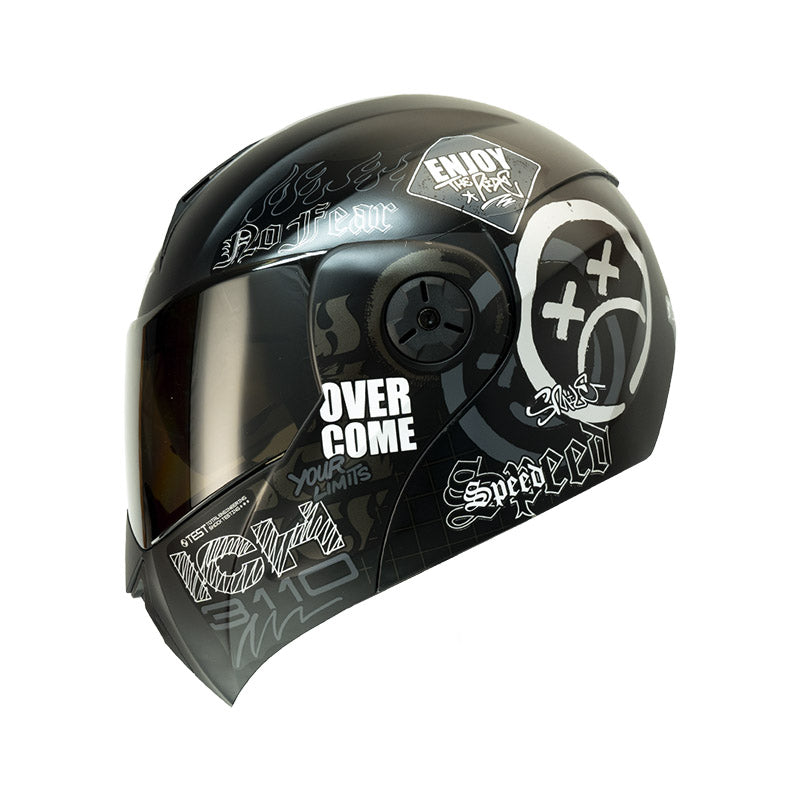 CASCO ICH ICH-3110DV RANDOM MATE NEGRO PLATA VISOR RD