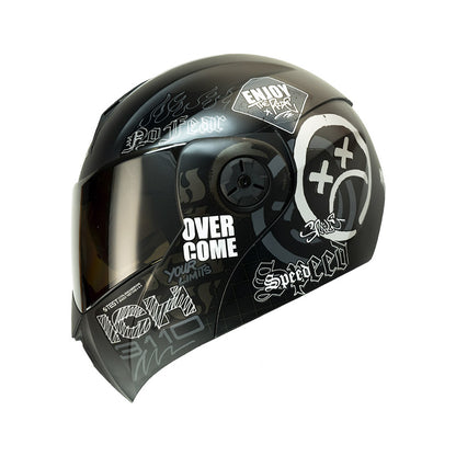 CASCO ICH ICH-3110DV RANDOM MATE NEGRO PLATA VISOR RD