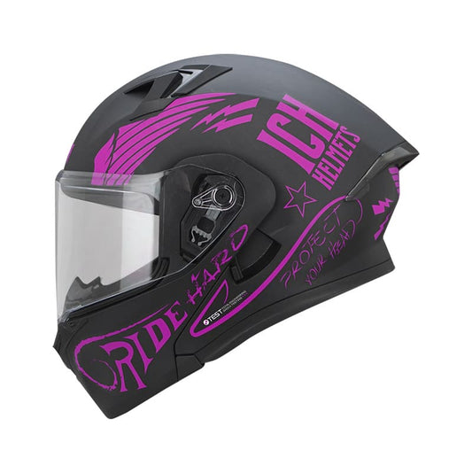 CASCO ICH ICH-3120DV SQUAD MATE NEGRO FUCSIA NEON