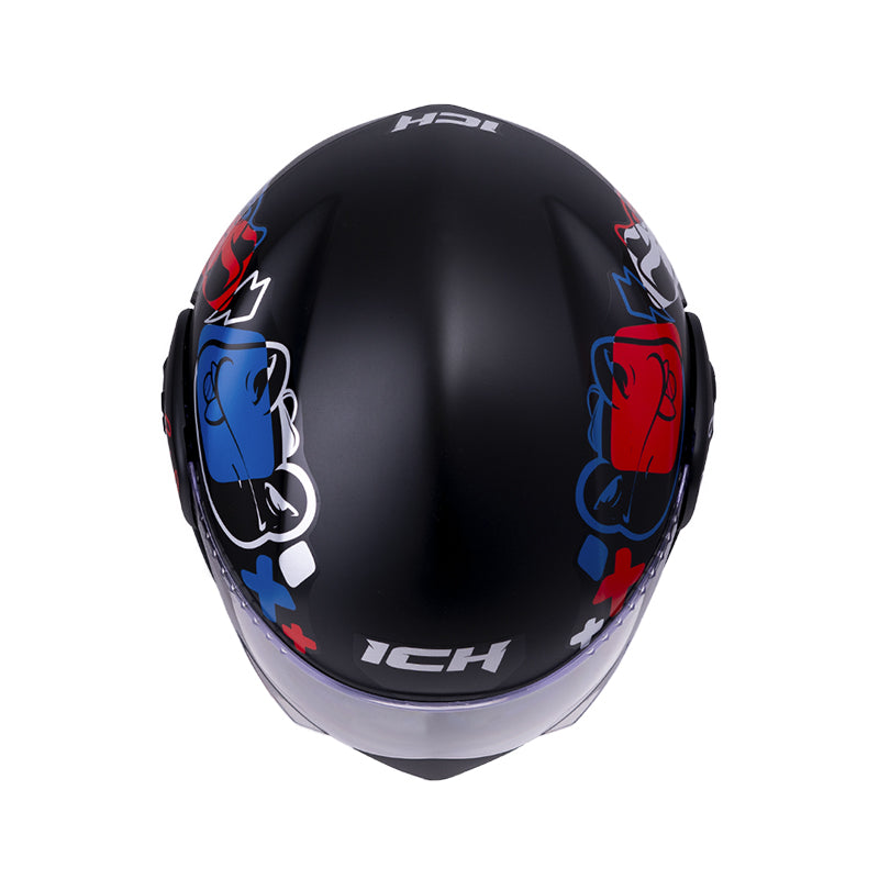 CASCO ICH ICH-3110S WILD SOUL MATE NEGRO ROJO