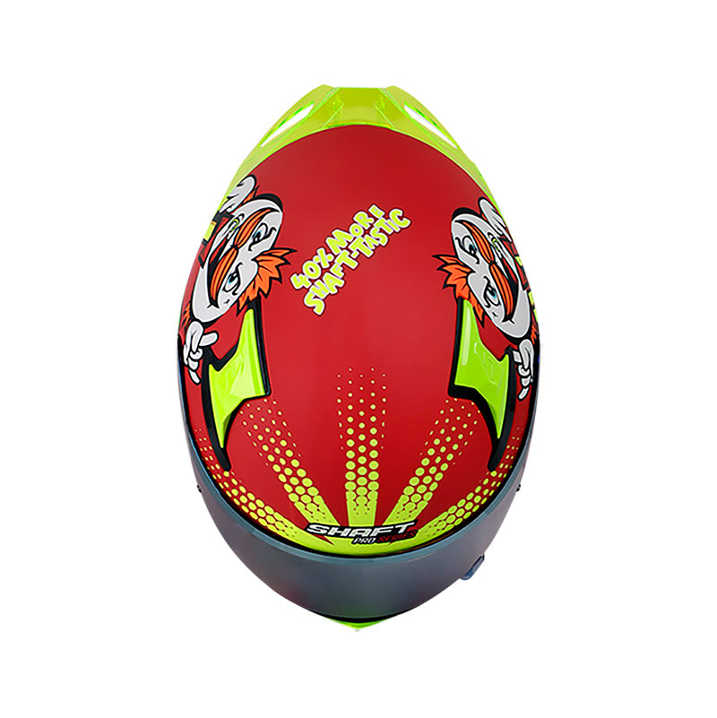 CASCO SHAFT SH-612DV PRO SNACK MATE ROJO AMARILLO NEON