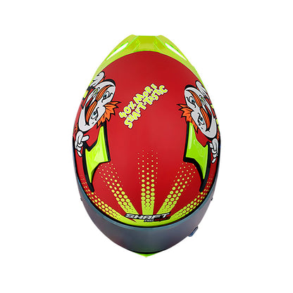 CASCO SHAFT SH-612DV PRO SNACK MATE ROJO AMARILLO NEON