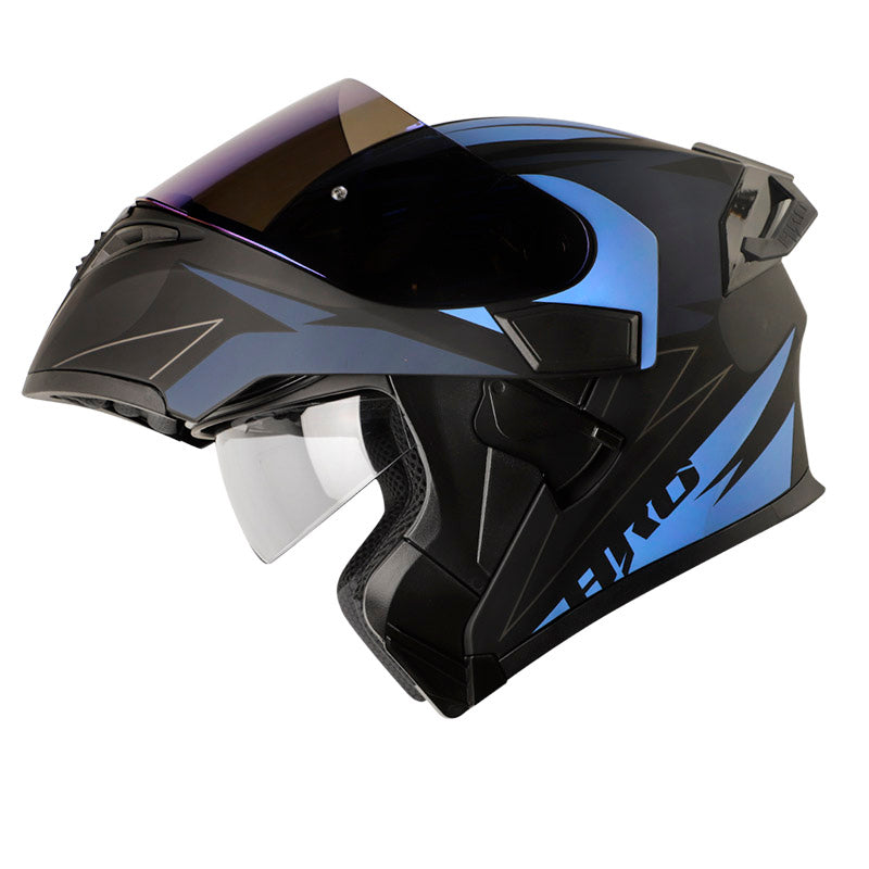 CASCO HRO HRO-3400DV BREAKS MATE NEGRO AZUL OSCURO IRIDIUM