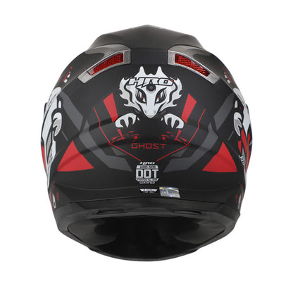 CASCO HRO HRO-508 GHOST MATE NEGRO ROJO