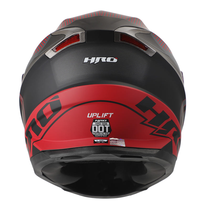 CASCO HRO HRO-508 UPLIFT MATE NEGRO ROJO