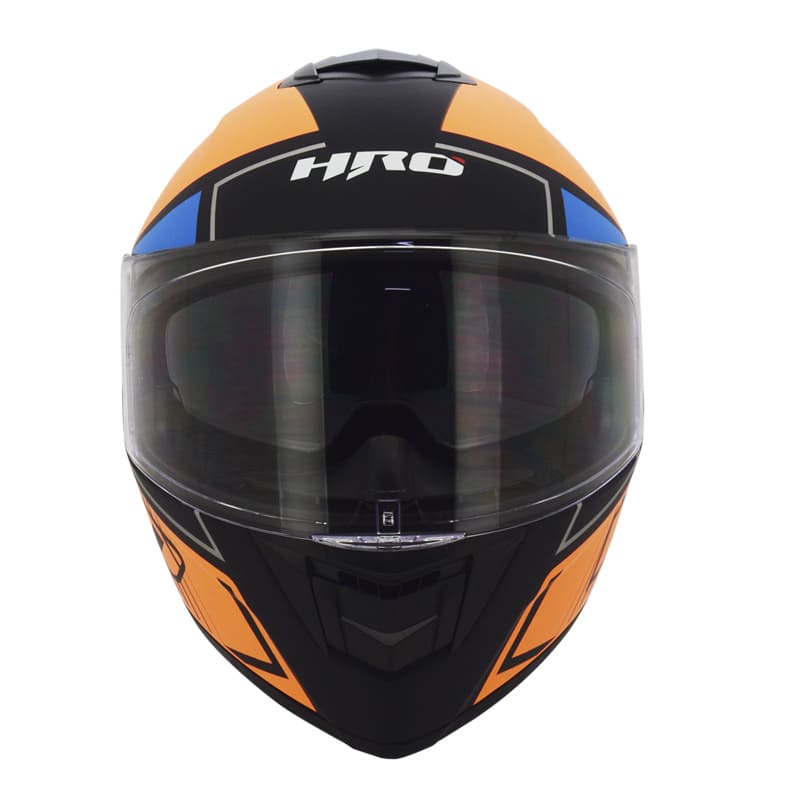 CASCO HRO HRO-518DV BURST MATE NEGRO NARANJA NEON