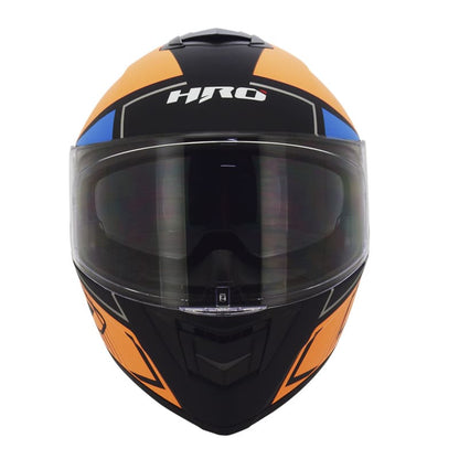 CASCO HRO HRO-518DV BURST MATE NEGRO NARANJA NEON