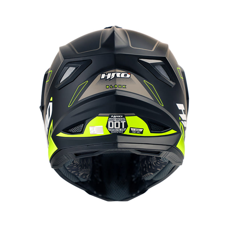 CASCO HRO HRO-MX330DV BLOUK MATE NEGRO AMARILLO NEON