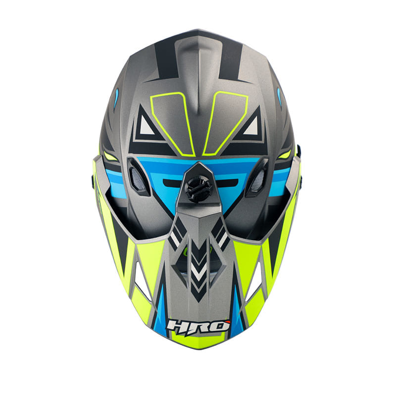 CASCO HRO HRO-MX330DV HELLRAIZER MATE NEGRO AMARILLO NEON