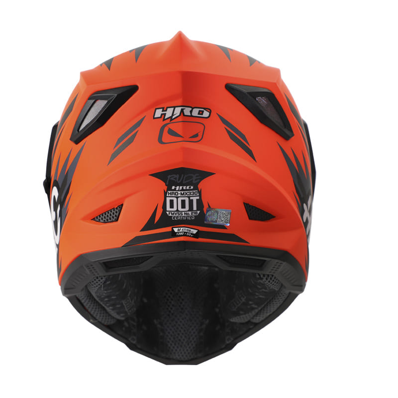 CASCO HRO HRO-MX330DV RUDE MATE NARANJA NEON GRIS