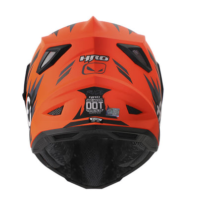 CASCO HRO HRO-MX330DV RUDE MATE NARANJA NEON GRIS