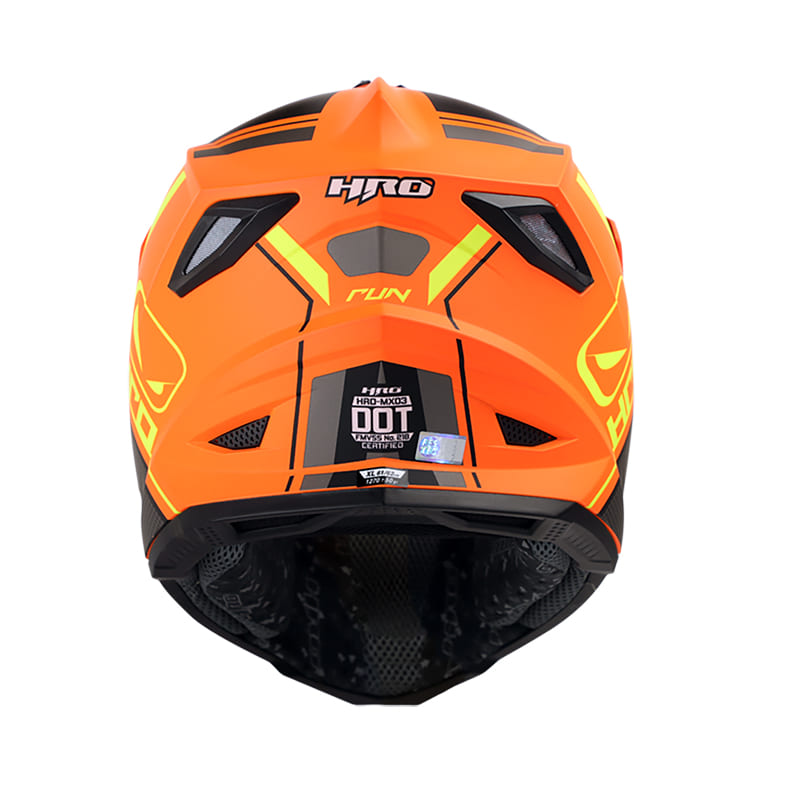 CASCO HRO HRO-MX03 RUN MATE NARANJA NEON AMARILLO NEON