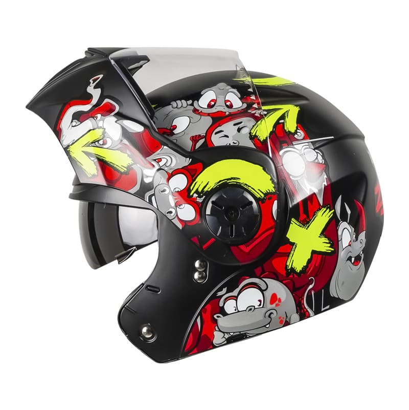 CASCO ICH ICH-3110S ZOO MATE NEGRO ROJO
